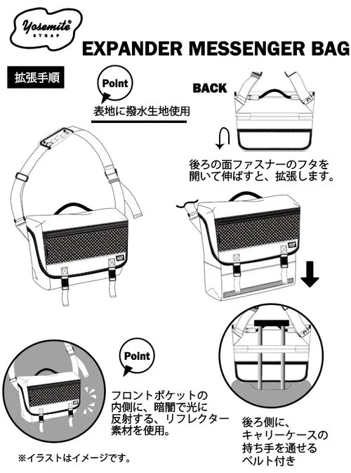 EXPANDER  MESSENGER BAG - CARRY THINGS