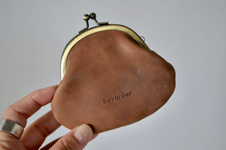 vintage leather pouch - BROWN