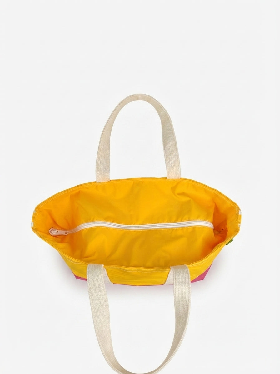 ZIP TOP NYLON TOTE BAG - CARRY THINGS